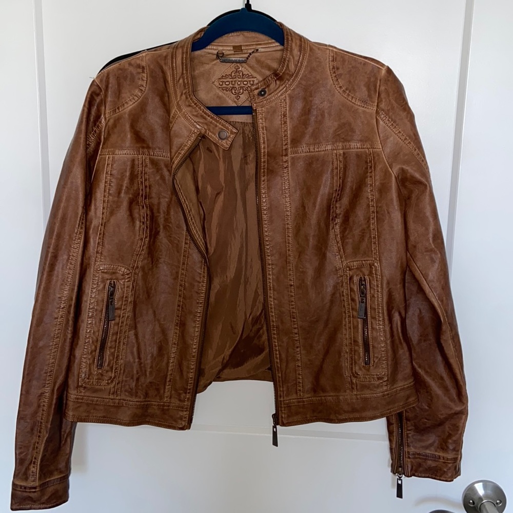 Joujou zip up Leather Jacket